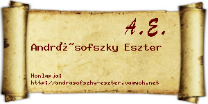 Andrásofszky Eszter névjegykártya